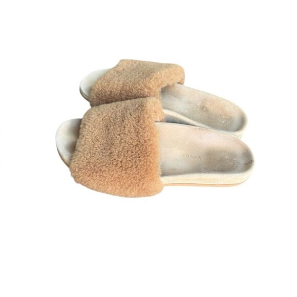 Jenni Kayne Shearling Slide Sandals Natural 40 - Picture 4 of 7
